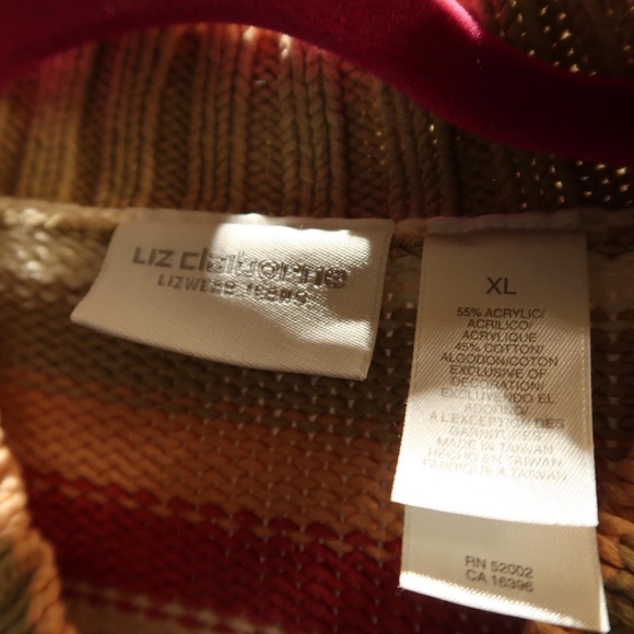 Vintage Liz Claiborne striped knit sweater - Picture 4 of 4